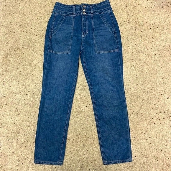 Veronica Beard Jeans Logan Slim Straight Extra High Rise Size 29 - Picture 1 of 11